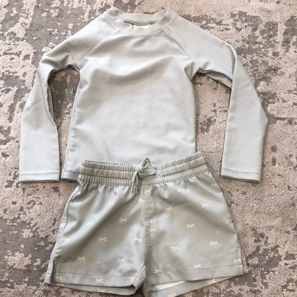 Jamie Kay swim rashguard and shorts 6-12 month